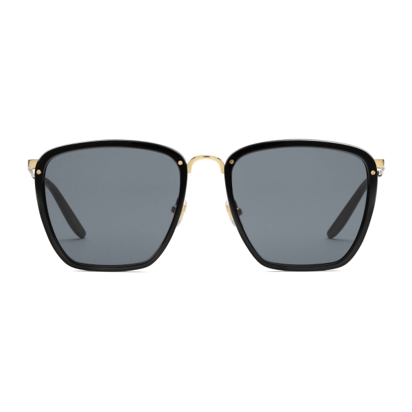 Gucci - Acetate Metal Sunglasses - Black Gold Gucci Eyewear - Avvenice