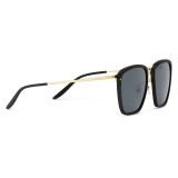 Gucci - Square Acetate and Metal Sunglasses - Black Gold - Gucci Eyewear