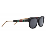 Gucci - Occhiali da Sole Rettangolari in Acetato - Nero - Gucci Eyewear