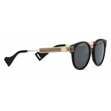 Gucci - Occhiali da Sole Rotondi in Metallo e Acetato- Nero - Gucci Eyewear