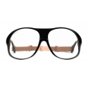Gucci - Round-Frame Acetate Glasses with Elastic - Black - Gucci Eyewear