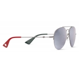 Gucci - Occhiali da Sole in Metallo Aviatore - Rutenio Scuro - Gucci Eyewear