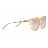 Gucci - Cat-Eye Acetate Sunglasses - Light Brown Pink - Gucci Eyewear