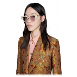 Gucci - Cat-Eye Acetate Sunglasses - Light Brown Pink - Gucci Eyewear