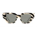 Gucci - Cat-Eye Acetate Sunglasses - Zebra Striped - Gucci Eyewear