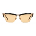 Gucci - Bamboo Effect Cat-Eye Sunglasses - Black Yellow - Gucci Eyewear
