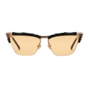 Gucci - Occhiali da Sole Cat-Eye con Effetto Bambù - Nero Giallo - Gucci Eyewear