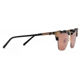 Gucci - Bamboo Effect Cat-Eye Sunglasses - Black Brown - Gucci Eyewear