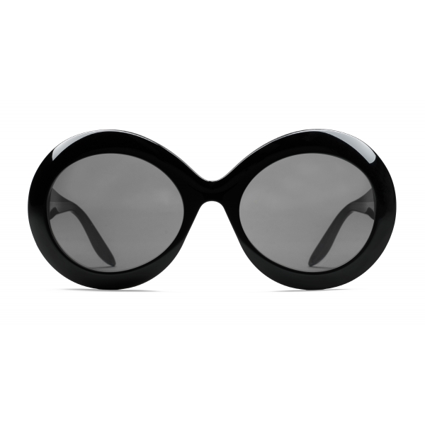 gucci black round sunglasses