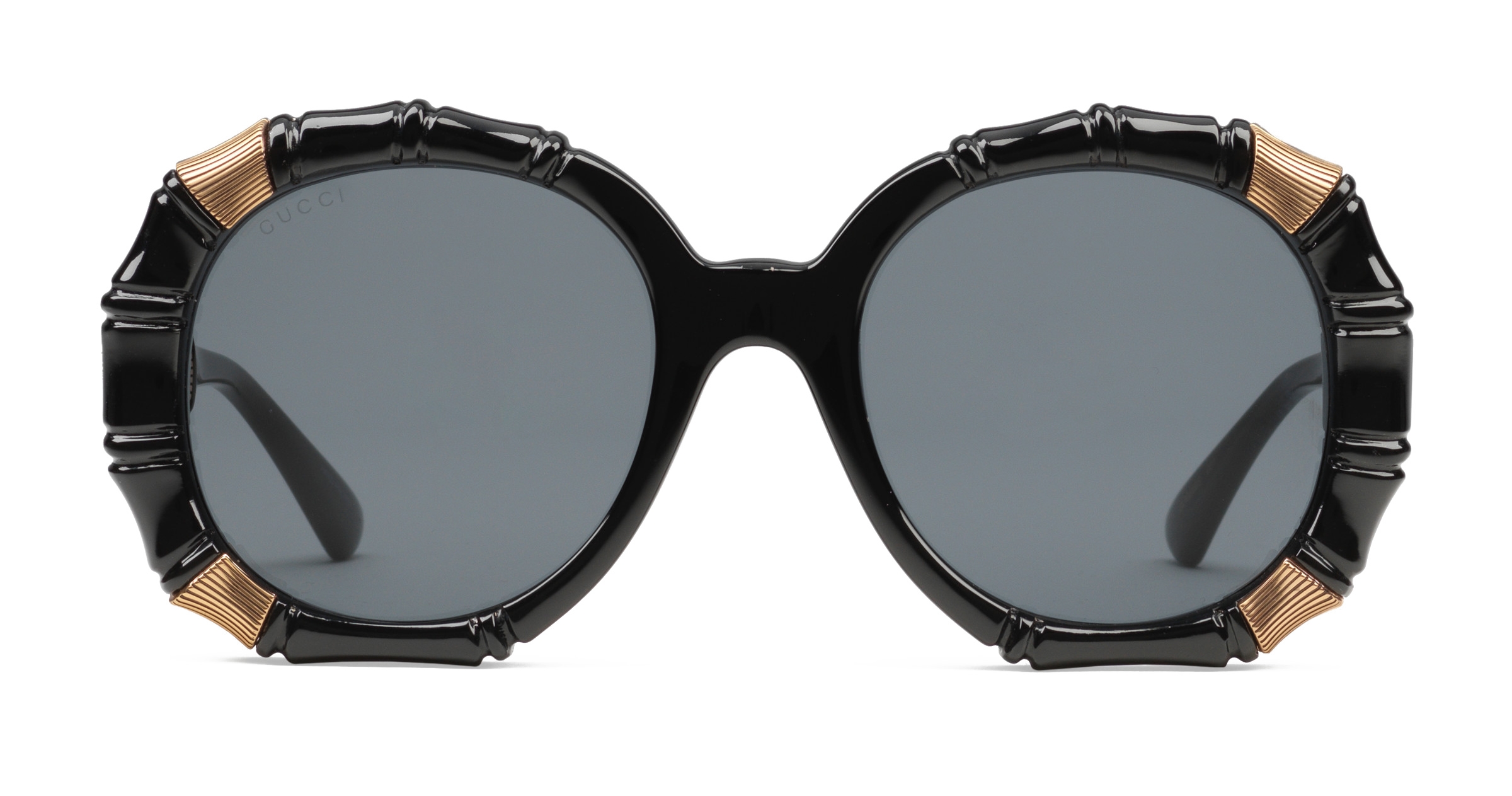 Gucci - Bamboo Effect Round Sunglasses 