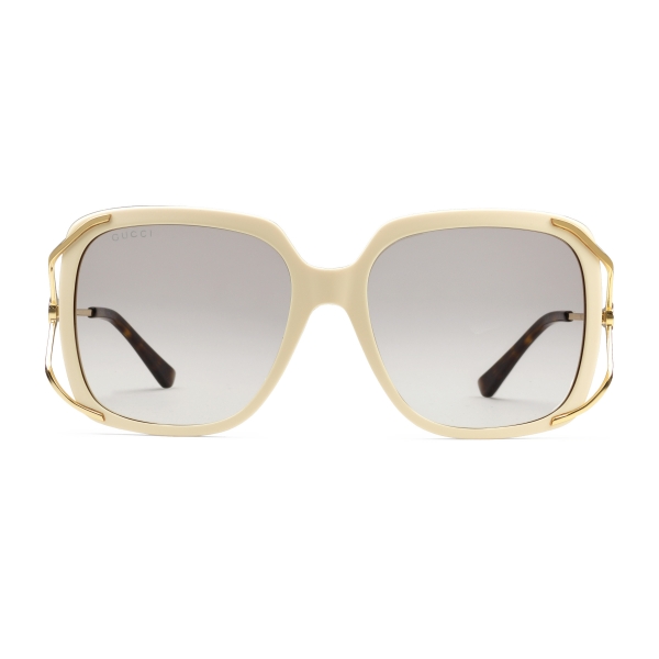 Gucci - Round Acetate and Metal Sunglasses - Ivory - Gucci Eyewear
