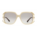 Gucci - Round Acetate and Metal Sunglasses - Ivory - Gucci Eyewear