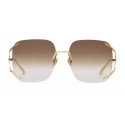 Gucci - Square Metal Sunglasses - Brown - Gucci Eyewear