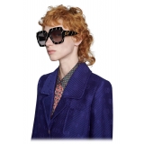 Gucci - Occhiali da Sole con Righe in Cristalli - Nero - Gucci Eyewear