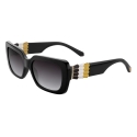 Bulgari - Serpenti - Back-to-Scale Rectangular Sunglasses - Black - Serpenti Collection - Sunglasses - Bulgari Eyewear