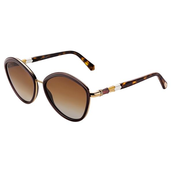 Bulgari - Serpenti - Occhiali da Sole Rotondi - Marrone - Serpenti Collection - Occhiali da Sole - Bulgari Eyewear