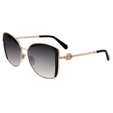 Bulgari - Serpenti - Squared Sunglasses with Crystals - Black Gold - Serpenti Collection - Sunglasses - Bulgari Eyewear