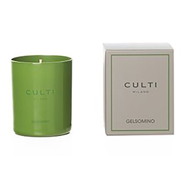 Culti Milano - Candela Color 250 gr - Gelsomino - Profumi d'Ambiente - Verde - Fragranze - Luxury