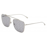 Fendi - FF Family - Square Caravan Sunglasses - Gold Gray - Sunglasses - Fendi Eyewear