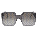 Fendi - Fendi Dawn - Oversize Square Sunglasses - Black - Sunglasses - Fendi Eyewear