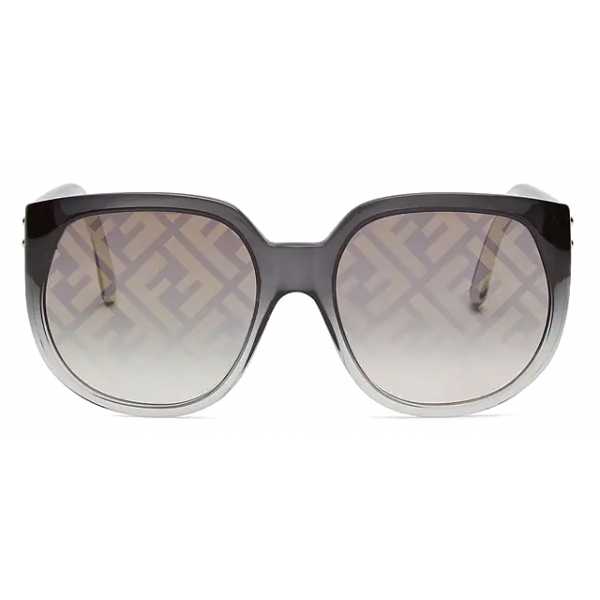 Fendi - Fendi Dawn - Oversize Round Sunglasses - Black - Sunglasses - Fendi Eyewear