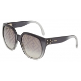 Fendi - Fendi Dawn - Oversize Round Sunglasses - Black - Sunglasses - Fendi Eyewear
