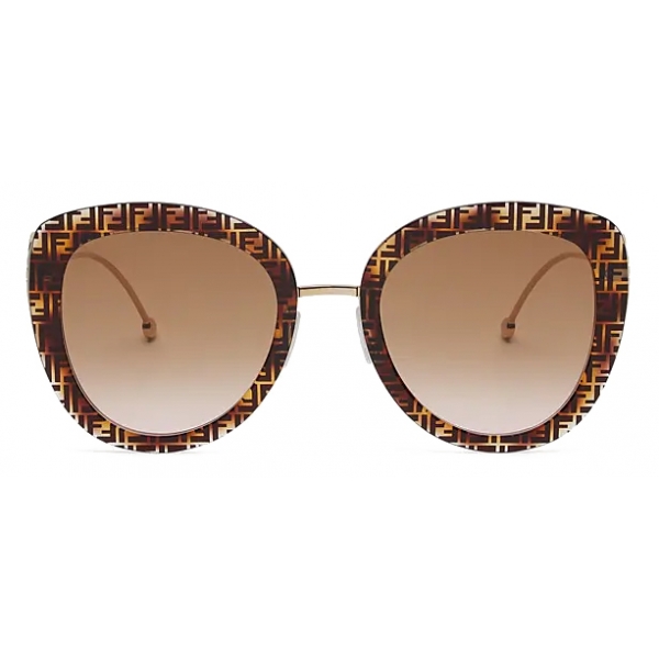 Fendi - F is Fendi - Round Sunglasses - Havana - Sunglasses - Fendi Eyewear - Avvenice