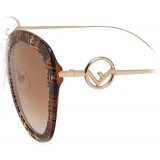Fendi - F is Fendi - Round Sunglasses - Havana - Sunglasses - Fendi Eyewear