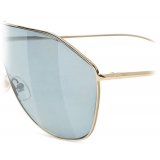 Fendi - FF Family - Shield Sunglasses - Gold light Blue - Sunglasses - Fendi Eyewear