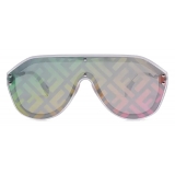 Fendi - Fendi Fabulous - Shield Sunglasses - White Grey - Sunglasses - Fendi Eyewear