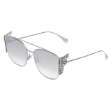 Fendi - Ffreedom - Occhiali da Sole Squadrata - Argento - Occhiali da Sole - Fendi Eyewear