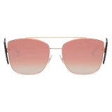 Fendi - Ffreedom - Occhiali da Sole Squadrata - Oro Rosa - Occhiali da Sole - Fendi Eyewear