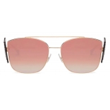 Fendi - Ffreedom - Square Sunglasses - Gold Pink - Sunglasses - Fendi Eyewear