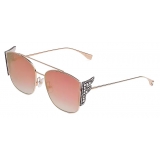 Fendi - Ffreedom - Occhiali da Sole Squadrata - Oro Rosa - Occhiali da Sole - Fendi Eyewear