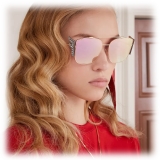 Fendi - Ffreedom - Occhiali da Sole Squadrata - Oro Rosa - Occhiali da Sole - Fendi Eyewear