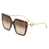 Fendi - F is Fendi - Oversize Square Sunglasses - Havana - Sunglasses - Fendi Eyewear