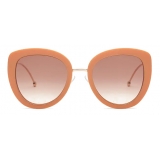 Fendi - F is Fendi - Occhiali da Sole Rotondi - Arancione - Occhiali da Sole - Fendi Eyewear