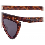 Fendi - Ffluo - Occhiali da Sole Cat-Eye - Marrone - Occhiali da Sole - Fendi Eyewear