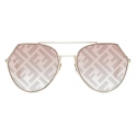 Fendi - Eyeline - Aviator Sunglasses - Gold Pink - Sunglasses - Fendi Eyewear