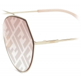 Fendi - Eyeline - Occhiali da Sole Aviatore - Oro Rosa - Occhiali da Sole - Fendi Eyewear