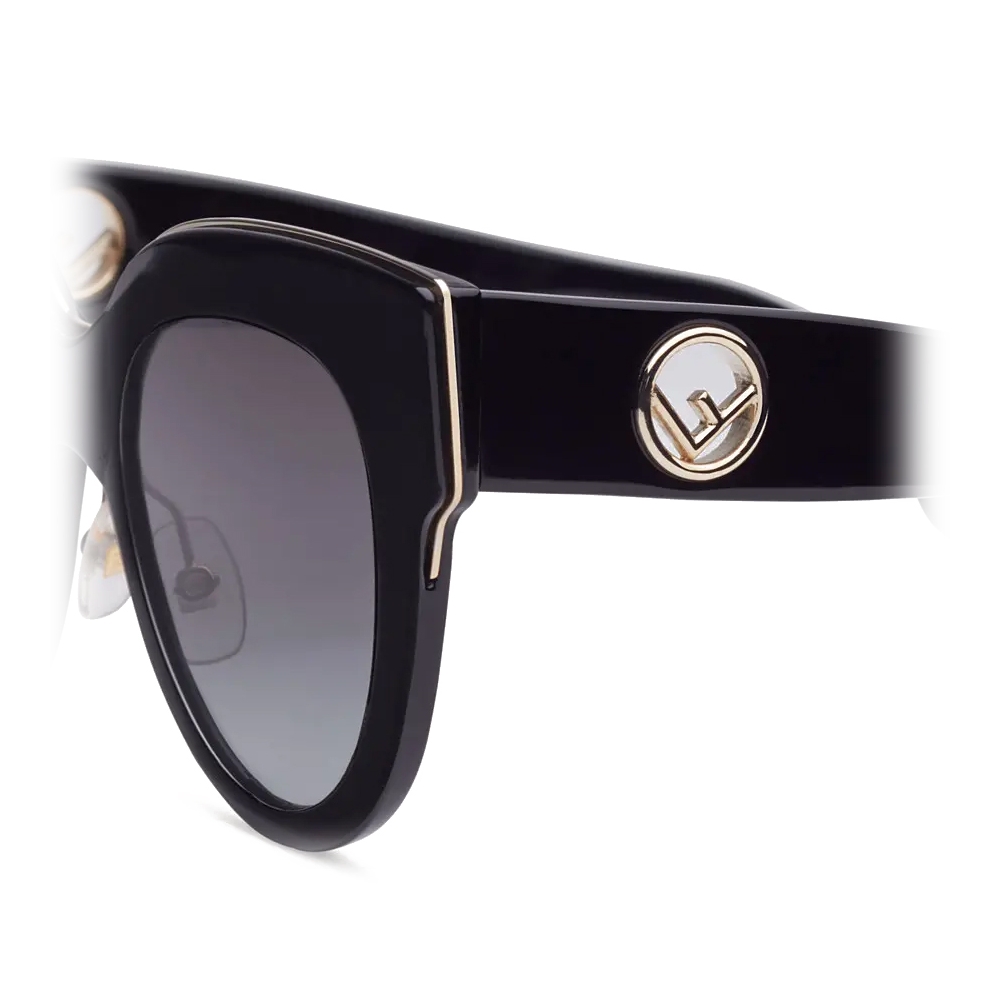  Fendi Women's Cat Eye Sunglasses, Black/Dark Grey, One