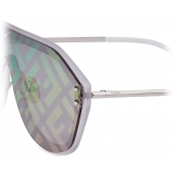 Fendi - Fendi Fabulous - Occhiali da Sole Maschera - Bianco Grigio - Occhiali da Sole - Fendi Eyewear