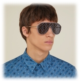 Fendi - Fendi Fabulous - Shield Sunglasses - Gold Gray - Sunglasses - Fendi Eyewear