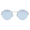 Fendi - FF - Round Sunglasses - Ruthenium Light Blue - Sunglasses - Fendi Eyewear