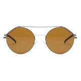Fendi - FendiFiend - Round Pilot Sunglasses - Gold Blue - Sunglasses - Fendi Eyewear