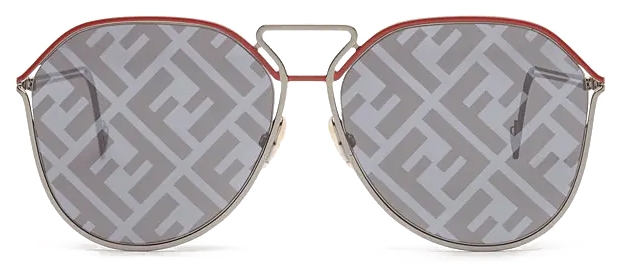 Fendi - Fendi Grid - Pilot Sunglasses - Red Ruthenium - Sunglasses - Fendi  Eyewear - Avvenice