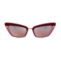 Dolce & Gabbana - Half Print Sunglasses - Burgundy - Dolce & Gabbana Eyewear