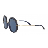 Dolce & Gabbana - Occhiale da Sole Plisse - Blu - Dolce & Gabbana Eyewear