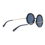 Dolce & Gabbana - Occhiale da Sole Plisse - Blu - Dolce & Gabbana Eyewear