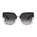 Dolce & Gabbana - Occhiale da Sole Half Print - Nero - Dolce & Gabbana Eyewear